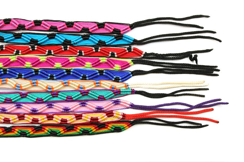 $.50 ea. #2003 Woven Zig~Zag Friendship Bracelet (72pcs/Order)