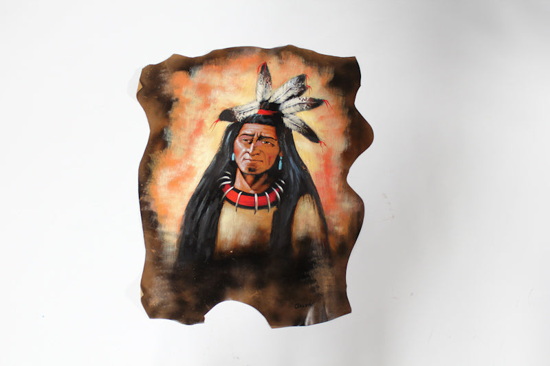 Hand Painted Cow Hide