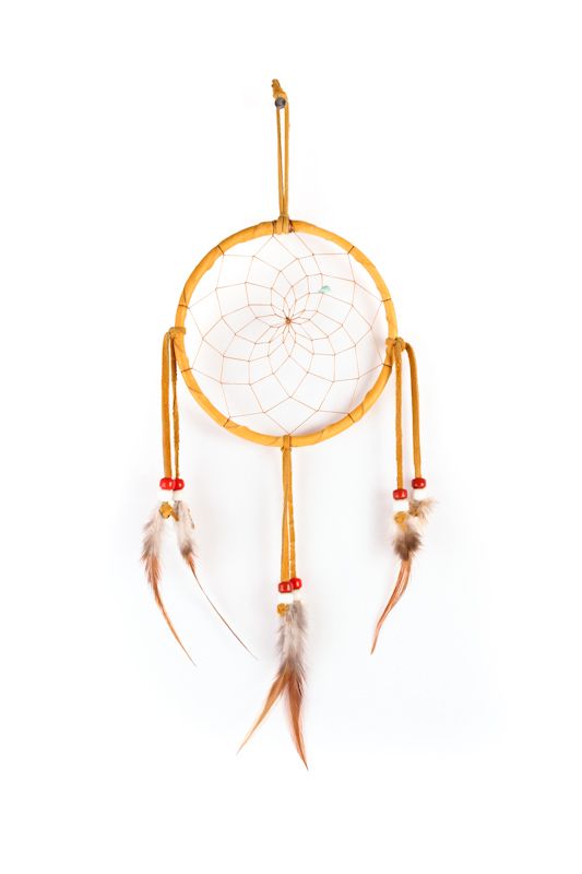 #440 Navajo Deer Skin Dream Catcher (Sold in Dozens)